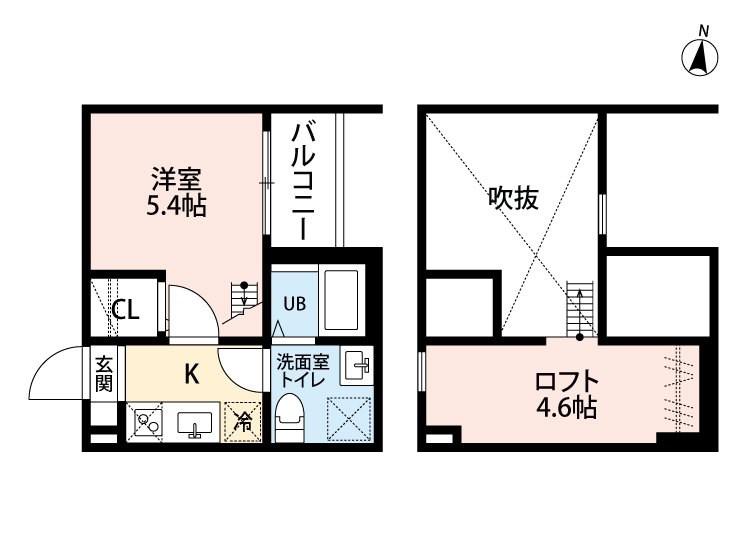 ALLURE358(1K/2階)の間取り写真