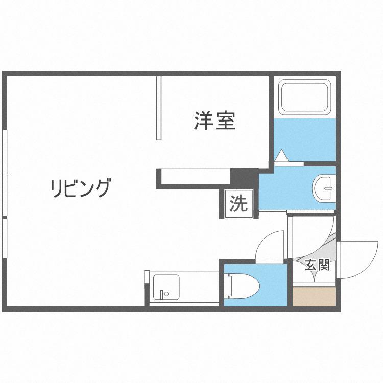 HS414(1DK/5階)の間取り写真