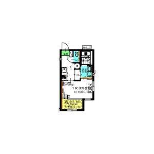 YOUR GRACE 中村公園(1K/3階)の間取り写真
