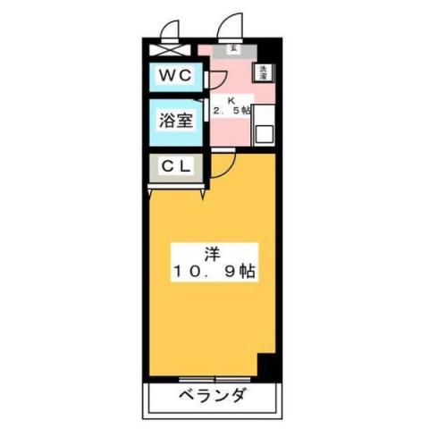 A・CITY相生(1K/5階)の間取り写真