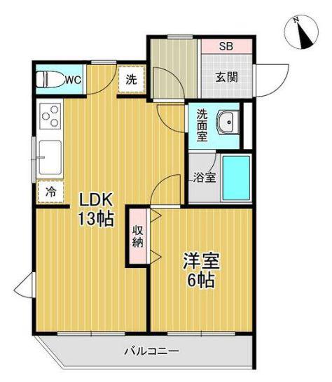 VIVRE HIROO(1LDK/2階)の間取り写真