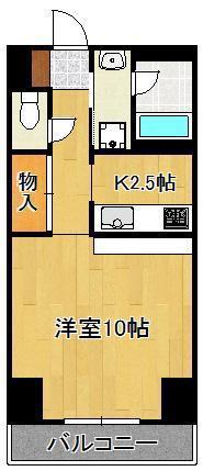 コンフォート高見(1K/7階)の間取り写真