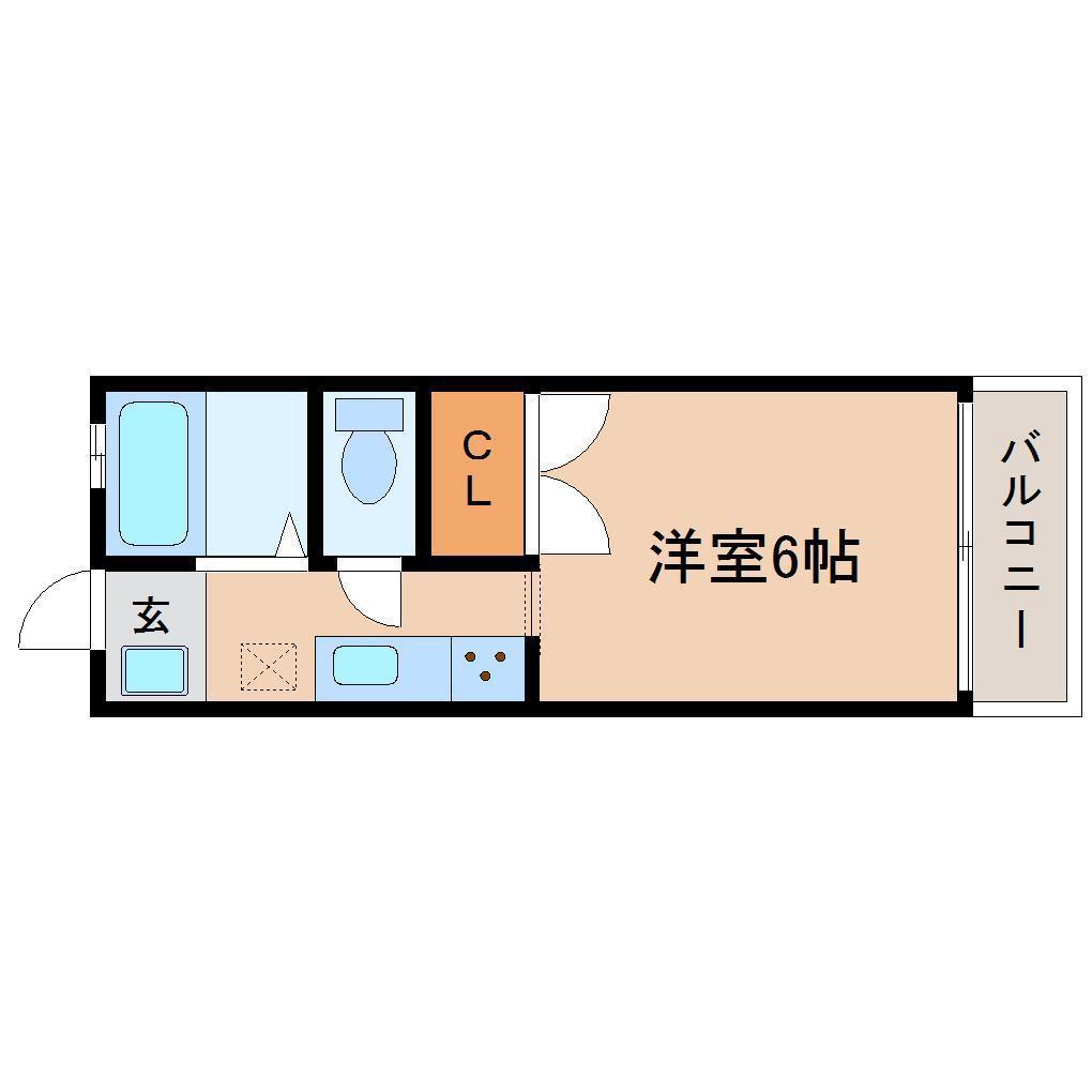 ステーションプラザ(1K/2階)の間取り写真