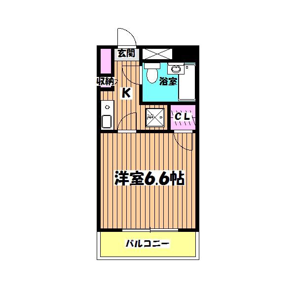 藤和シティコープ(1K/5階)の間取り写真