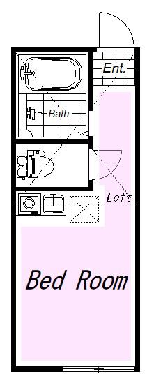 ユナイト元住吉ミ・ディスピアーチェ(ワンルーム/1階)の間取り写真