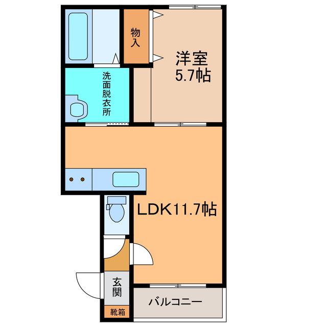 ESTELA(1LDK/3階)の間取り写真