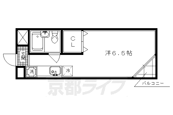 キャニオンテラスIII(1K/4階)の間取り写真