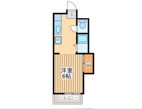 ホワイトパレス宮内(1K/2階)の間取り写真