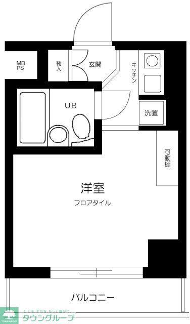 日神パレステージ錦糸町第2(1K/7階)の間取り写真