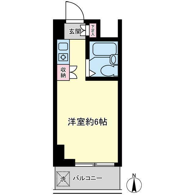 エトワール明神町 502(ワンルーム/5階)の間取り写真
