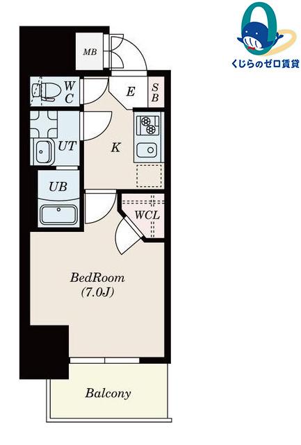 S-RESIDENCE堀田ノース(1K/9階)の間取り写真