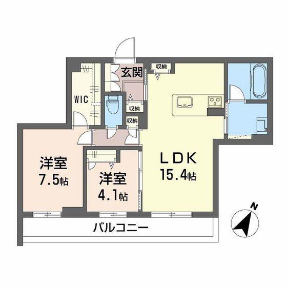 ECRAGE TAKASU(2LDK/3階)の間取り写真