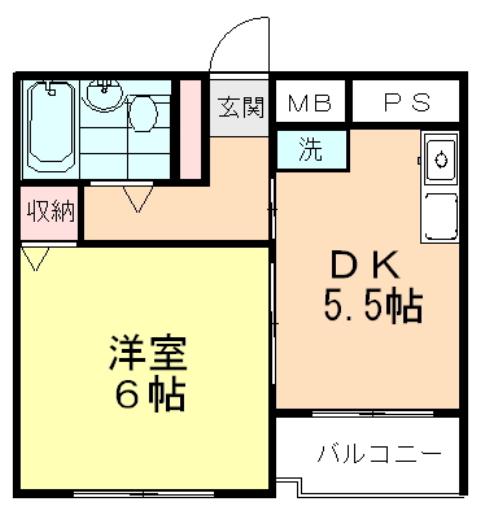 ヴィーヴル駒込(1DK/3階)の間取り写真