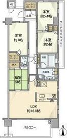 ブランズシティ千里古江台(4LDK/4階)の間取り写真
