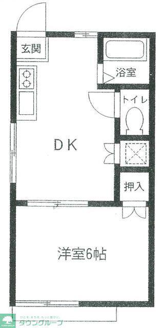 メゾン・デ・ベール(1DK/1階)の間取り写真