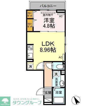 アンジュール練馬(1LDK/2階)の間取り写真