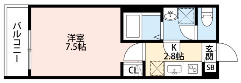 NEWA(1K/2階)の間取り写真