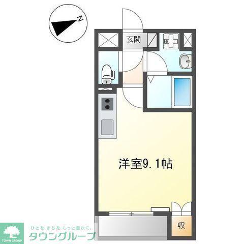 アメイジア玉川学園(ワンルーム/1階)の間取り写真