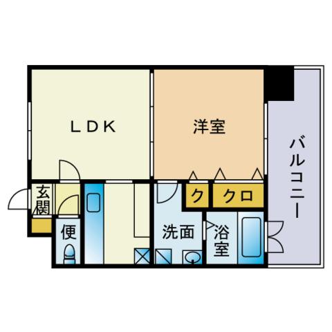エンクレスト薬院Ⅱ(2K/5階)の間取り写真