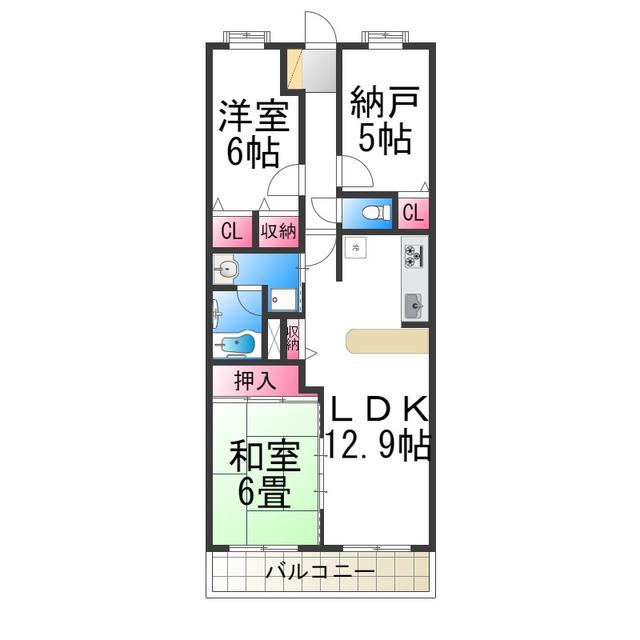 ソルプラーサ堺(3LDK/8階)の間取り写真