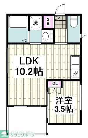 エキミエール戸部II(1LDK/3階)の間取り写真