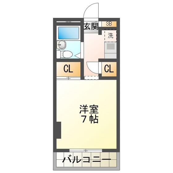 レガーロ津(1K/3階)の間取り写真