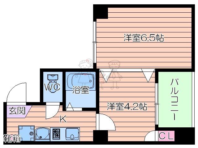 GRAND VERY(2K/5階)の間取り写真