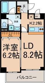 FS.幅下(1LDK/6階)の間取り写真