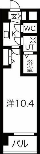 THE MUSIC COURT(1K/3階)の間取り写真