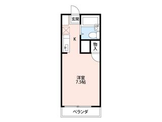 サクラビル(1K/5階)の間取り写真
