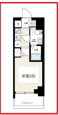 アゼスト青砥II(1K/6階)の間取り写真