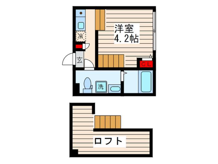 ハーモニーテラス立石(ワンルーム/2階)の間取り写真