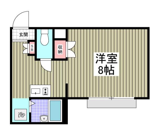 アズーリ白金(ワンルーム/1階)の間取り写真
