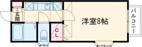 ロワール壱番館(1K/2階)の間取り写真