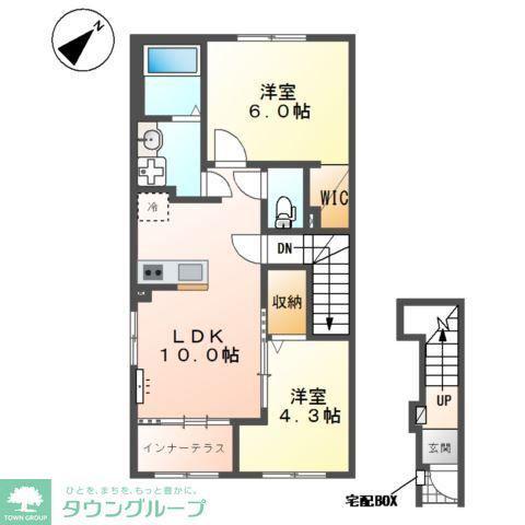 エクステンド・Y(2LDK/2階)の間取り写真