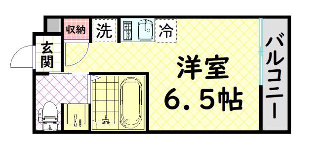 レガーロ鳳東町(ワンルーム/1階)の間取り写真