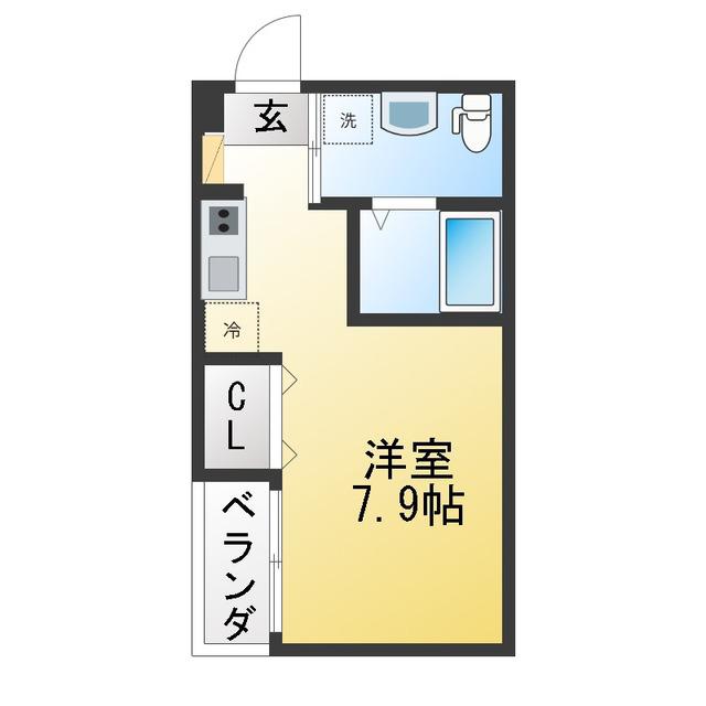 荒川区西日暮里2丁目 計画(ワンルーム/3階)の間取り写真