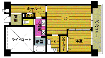 エスバイエルマンション(1LDK/2階)の間取り写真