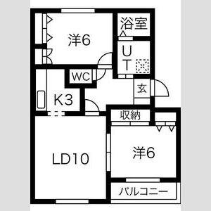 サンモール142(2LDK/2階)の間取り写真