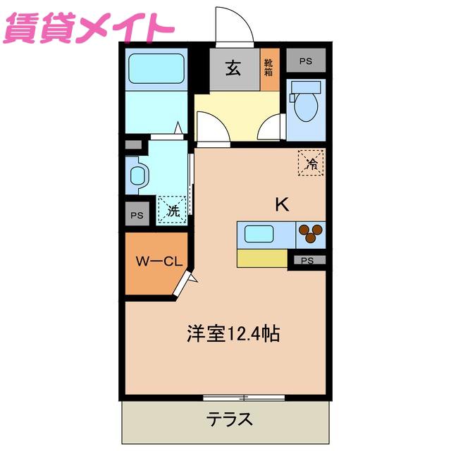 ベレオ ファスト(ワンルーム/1階)の間取り写真