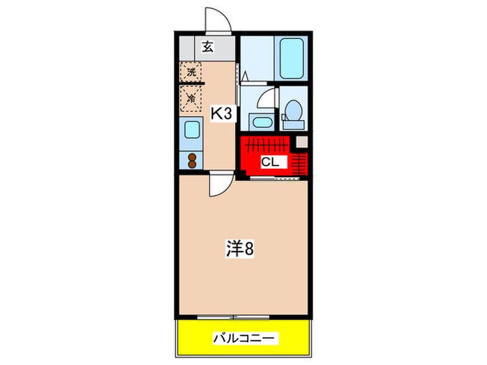 アース日吉(1K/3階)の間取り写真
