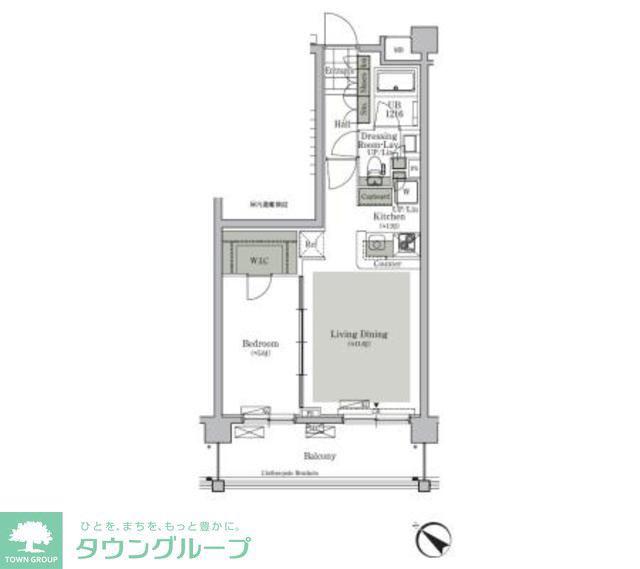 パークキューブ西ヶ原ステージ(1LDK/5階)の間取り写真