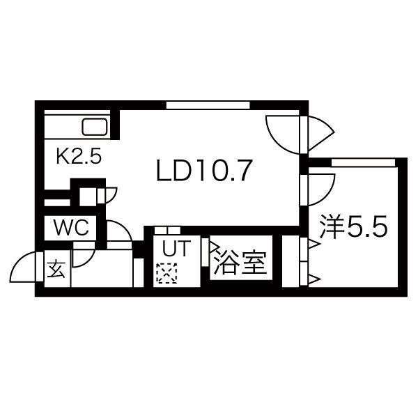 BELLA CASA(1LDK/4階)の間取り写真
