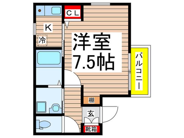 コンフォートテラス船橋(1K/1階)の間取り写真