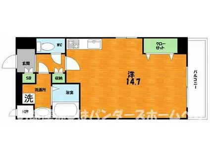 ラ・ヴィータローザ 松栄(ワンルーム/2階)の間取り写真