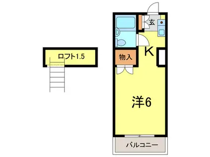 センチュリーコート(1K/2階)の間取り写真