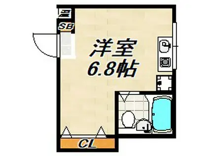 須磨ハイツ(ワンルーム/1階)の間取り写真