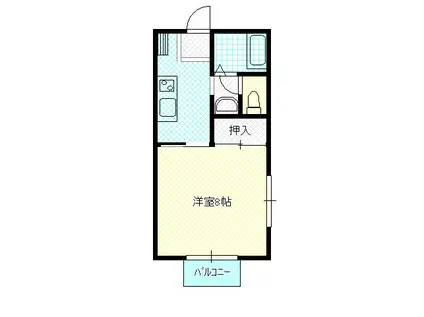 メゾンドエトワール(1K/2階)の間取り写真