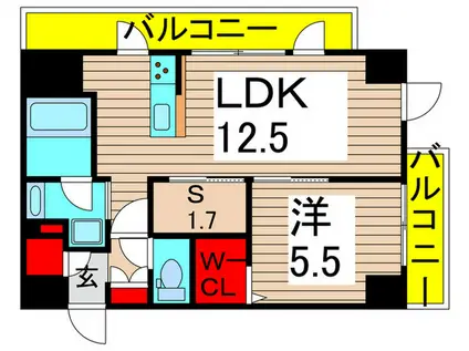 プレミア亀有(1SLDK/4階)の間取り写真
