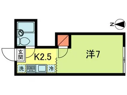 リラハイツ(1K/1階)の間取り写真